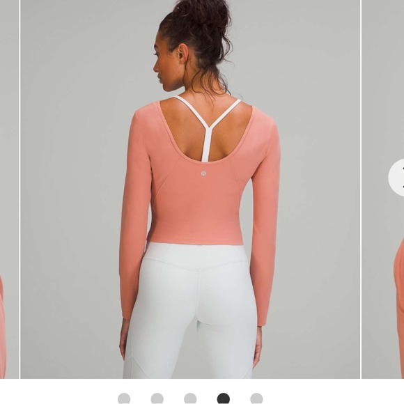 Lululemon Align Long Sleeve Shirt size 8 in a peachy pink like new - Picture 2 of 6